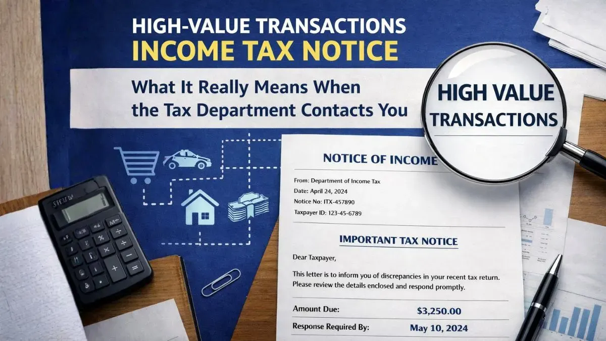 High-Value Transactions Income Tax Notice